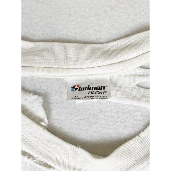 Vintage 1989 Rolling Stones T-Shirt White XL Destroyed Staff Concert Day On The - Picture 6 of 10